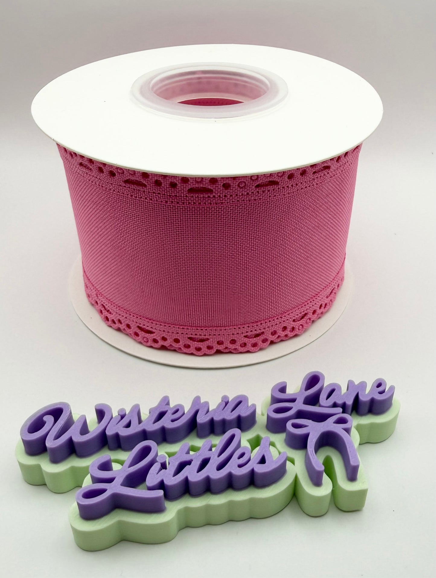 Hot Pink Scalloped Edge Lace