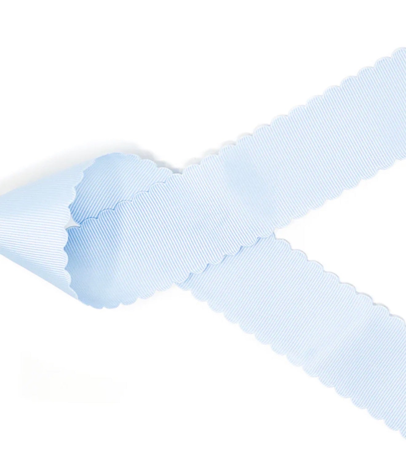 Dusty Blue 1.5” Scalloped Grosgrain