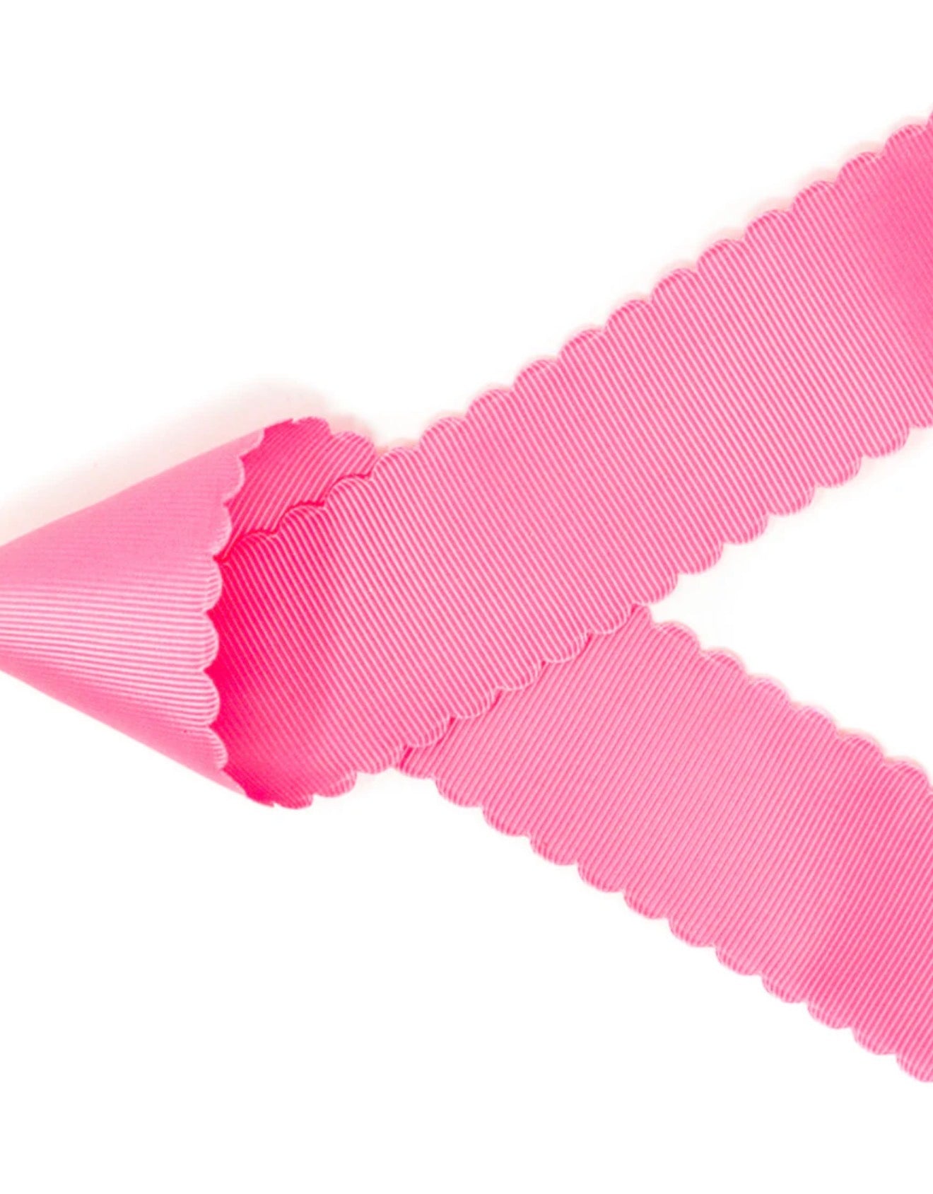 Pink 1.5” Scalloped Grosgrain