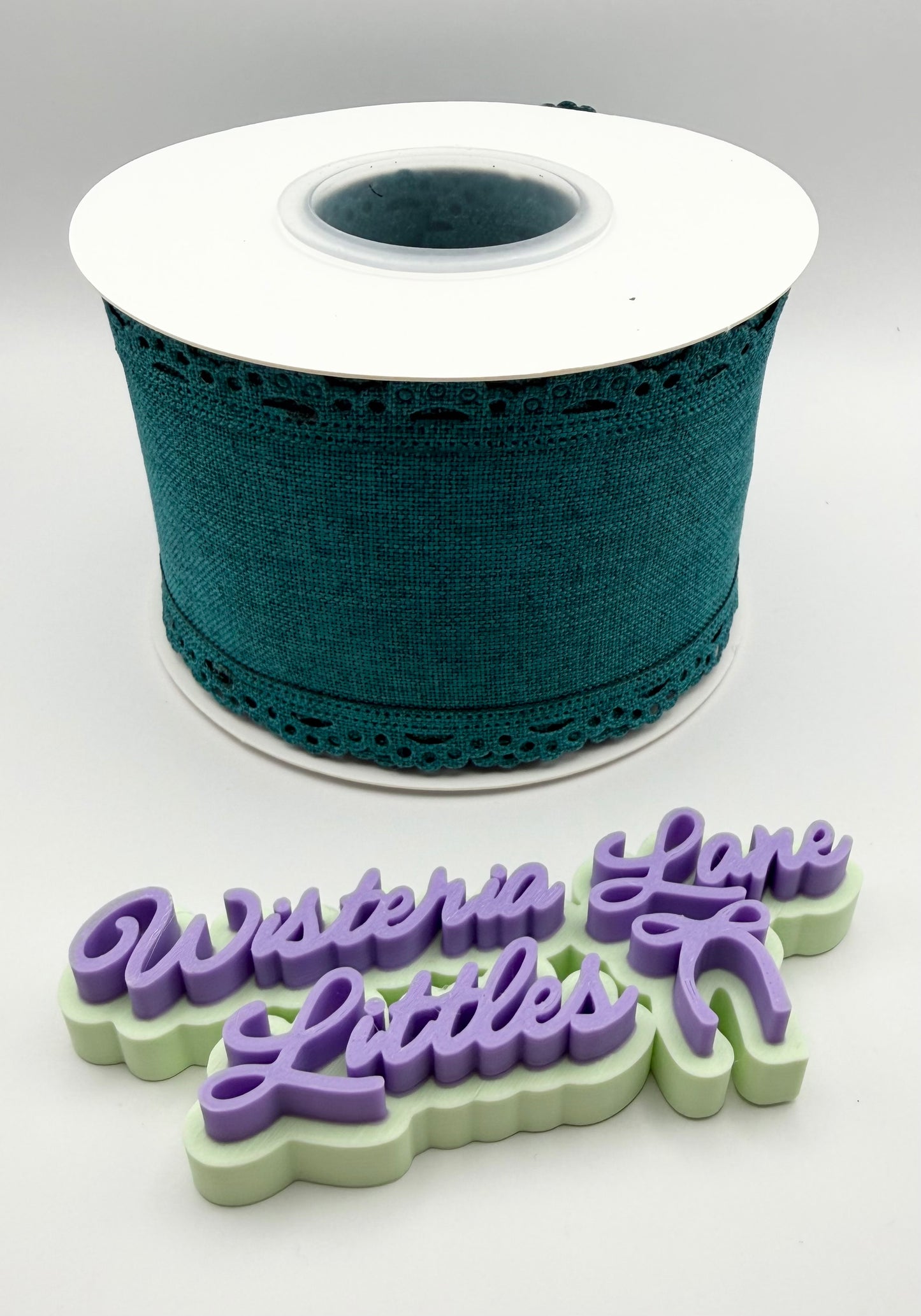 Teal Scalloped Edge Lace