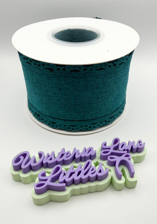 Teal Scalloped Edge Lace