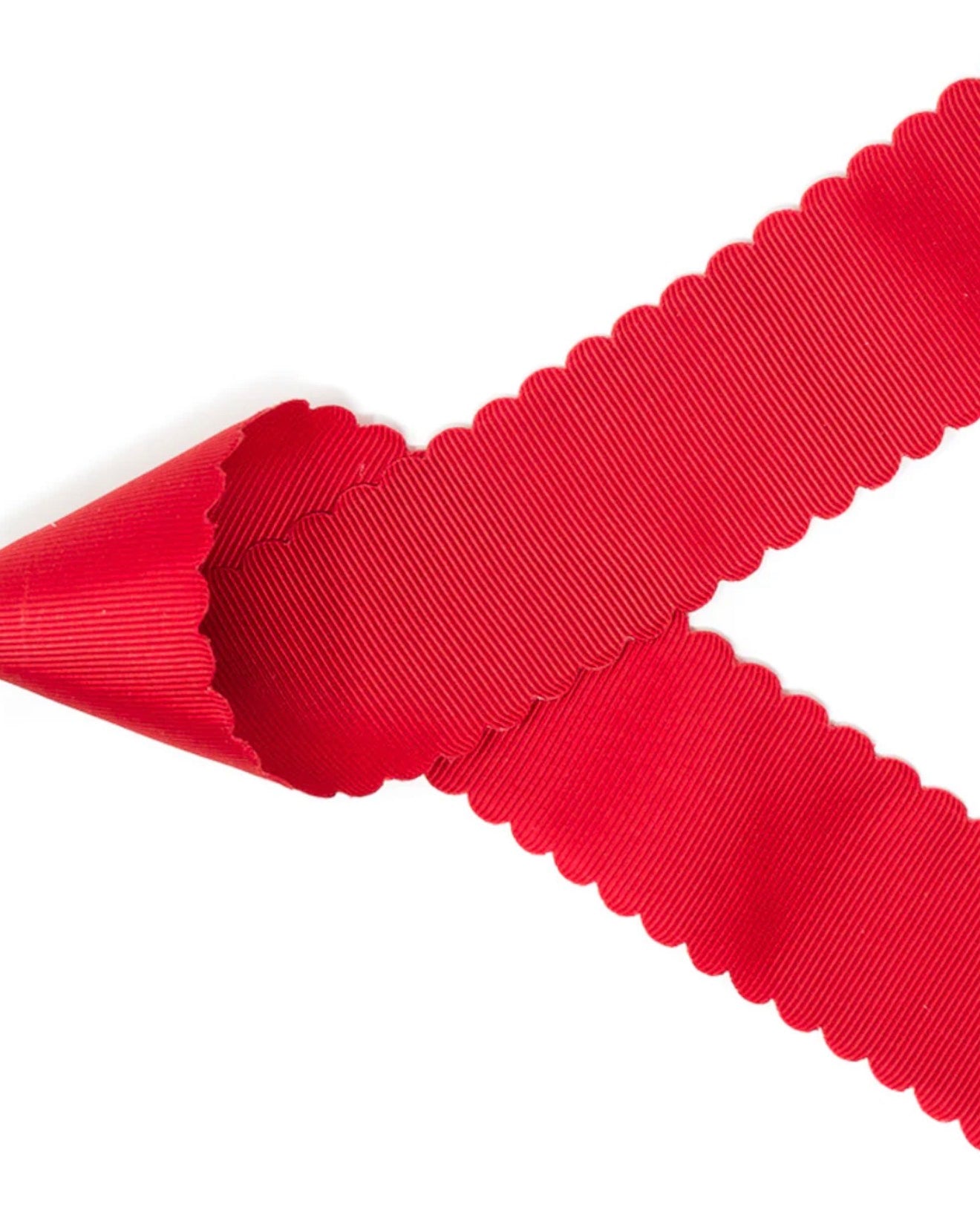 Red 1.5” Scalloped Grosgrain