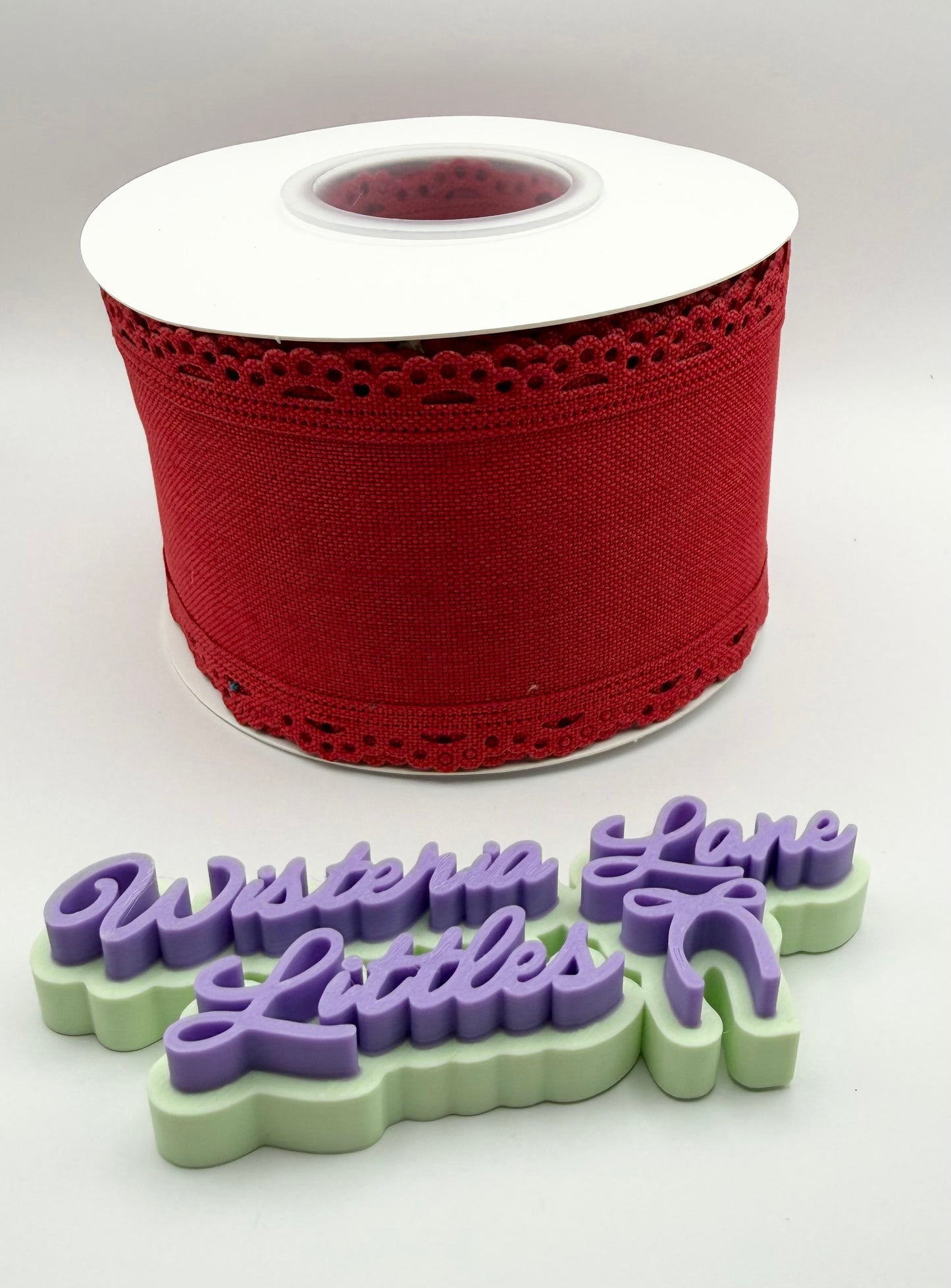 Red Scalloped Edge Lace